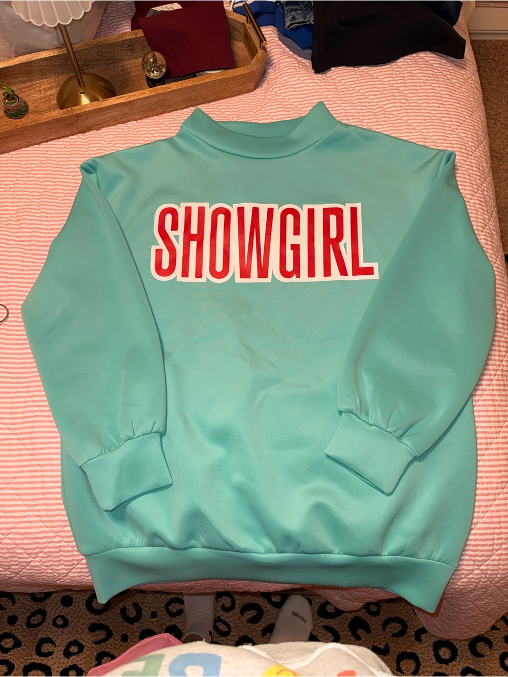 Mint Green SHOWGIRL Graphic Sweatshirt reversible